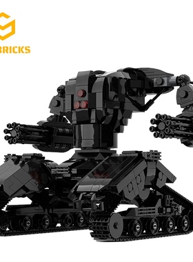 SETbricks游戏周边红色警戒3坦克X-1武器小颗粒拼装积木益智玩具