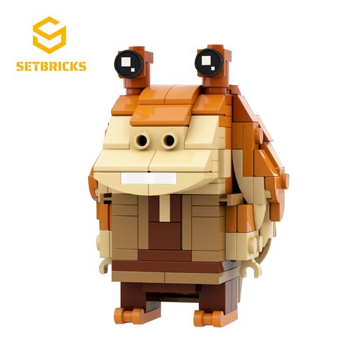 SETbricks星球大战角色加加宾克斯方头仔小颗粒拼装积木益智玩具