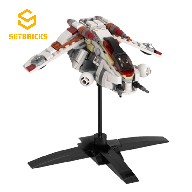 SETbricks星球大战军事共和国炮艇模型小颗粒拼装积木益智玩具