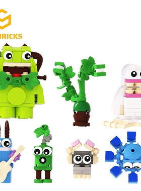 SETbricks怪物合唱团主角小款模型摆件小颗粒拼装积木益智玩具