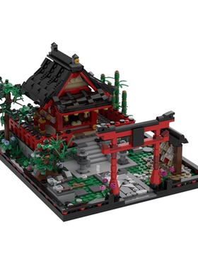 SETbricks积木小神社日本神庙街景高砖零件MOC拼装益智玩具礼物