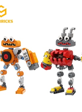 SETbricks怪物合唱团游戏周边人物小角色小颗粒拼装积木益智玩具