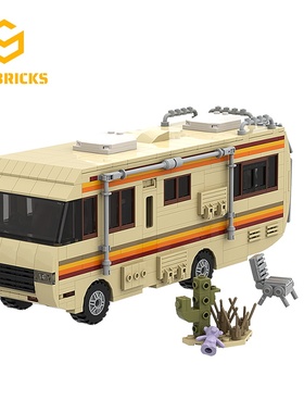 SETbricks绝命毒师标志性实验室房车模型小颗粒拼装积木益智玩具