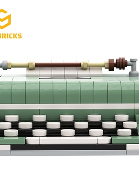 SETbricks兼容21327复古迷你打字机小颗粒拼装积木益智玩具