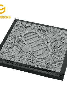 SETbricks创意设计月球上的脚印纪念模型小颗粒拼装积木益智玩具