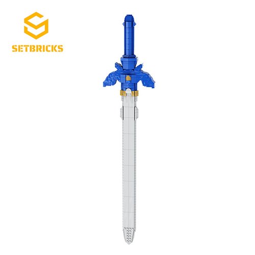 SETbricks任天堂塞尔达游戏周边大师剑中款颗粒拼装积木益智玩具