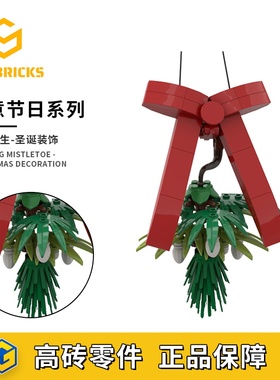 SETbricks圣诞节挂槲寄生装饰模型摆件颗粒拼装积木益智儿童玩具