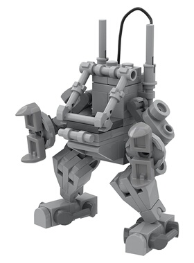 SETbricks积木迷你铠甲MOC-163877机器人摆件手办拼装玩具