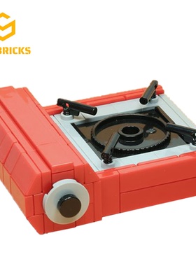 SETbricks街景建筑厨房装饰盒式炉模型小颗粒拼装积木益智玩具