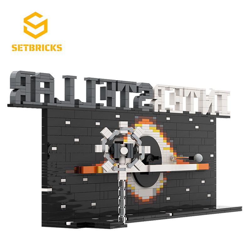 SETbricks游戏周边合成黑洞装饰画摆件小颗粒拼装积木益智玩具