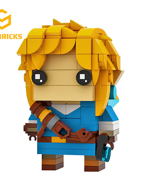 SETbricks游戏IP塞尔达传说系列主角林克小颗粒拼装积木益智玩具