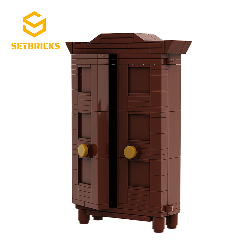 SETbricks游戏Doors秘道实景密室逃脱衣柜小颗粒拼装积木益智玩具