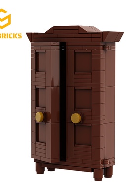 SETbricks游戏Doors秘道实景密室逃脱衣柜小颗粒拼装积木益智玩具