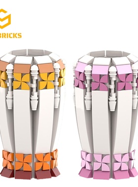 SETbricks积木向日葵玫瑰花花瓶装饰摆件小颗粒拼装积木益智玩具