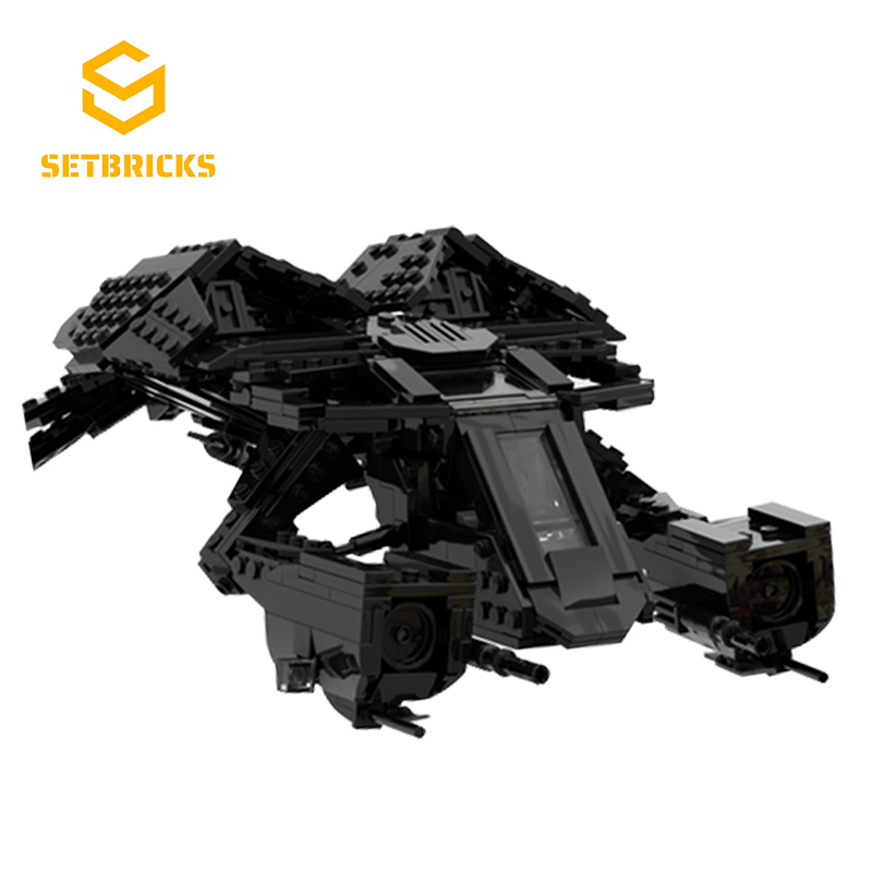 SETbricks蝙蝠侠黑暗骑士载具蝙蝠车模型小颗粒拼装积木益智玩具