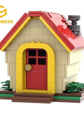 SETbricks任天堂游戏Switch动物之森场景小颗粒拼装积木益智玩具