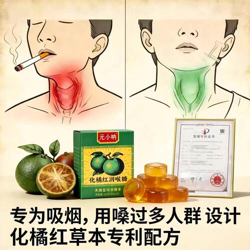 元小呐+化橘红+缓解吸烟引起炎症