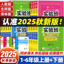 2025秋实验班提优训练二三年级上下册一年级四年级五六年级语文人教版数学苏教版同步练习册上英语科学春雨期中期末实验班大考卷