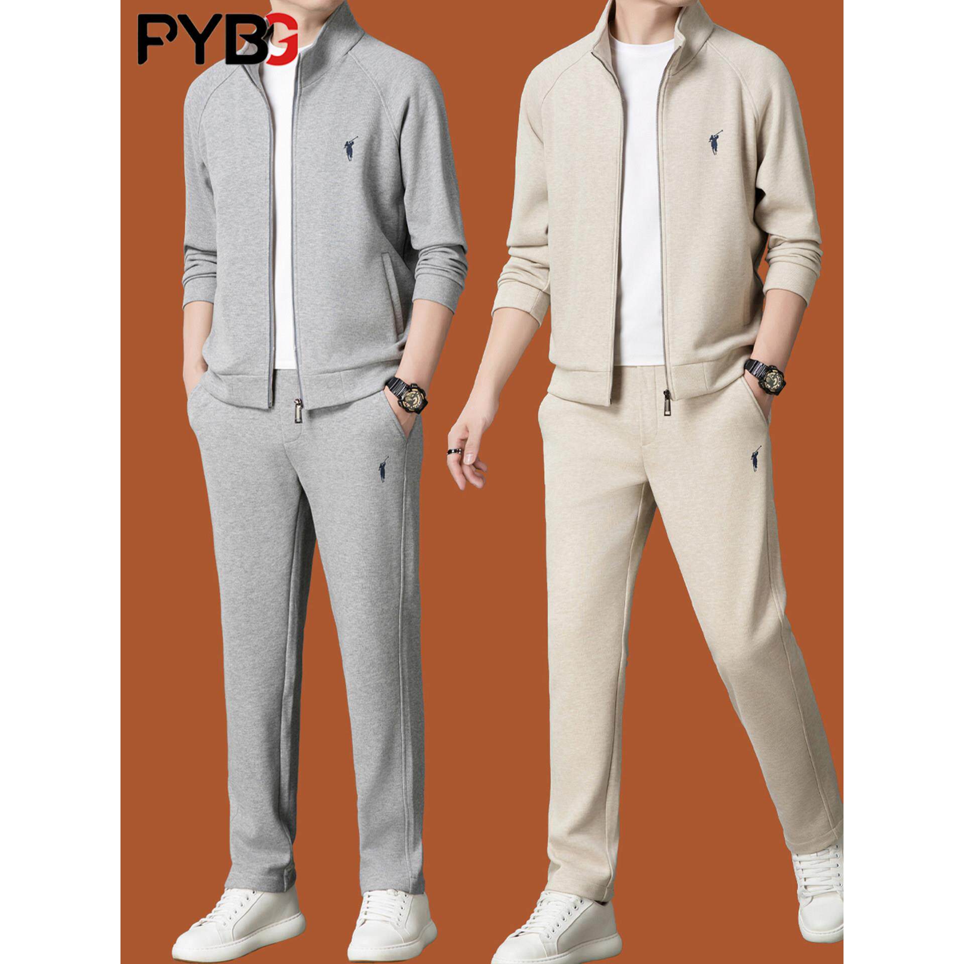 高端保罗男士休闲运动套装春秋季2025新款卫衣卫裤跑步服一套男款