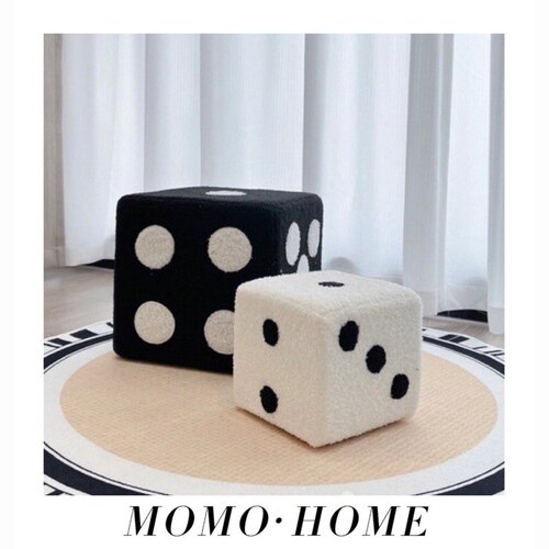 MOMO 北欧网红换鞋儿童小凳子家用客厅骰子凳小户型简约卧室坐墩