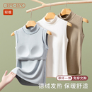 自带胸垫中高领免穿文胸bra一体德绒发热加绒无袖 保暖背心吊带女