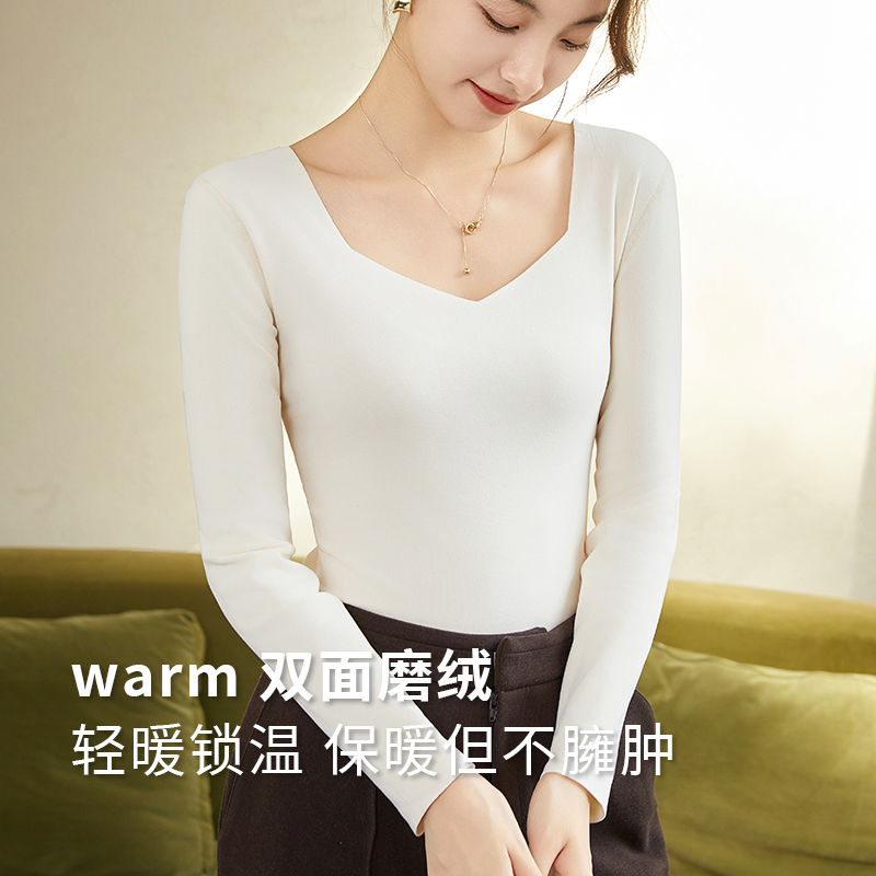 磨绒保暖内衣耐葵女低领