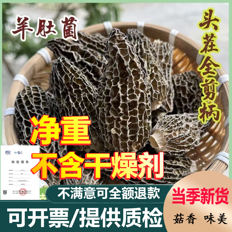 菌裕羊肚菌干货野生500g新鲜菌菇