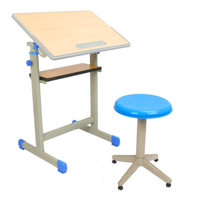 学校中小学生美术桌绘图桌美术教室绘画桌画图桌制图桌油画桌书桌