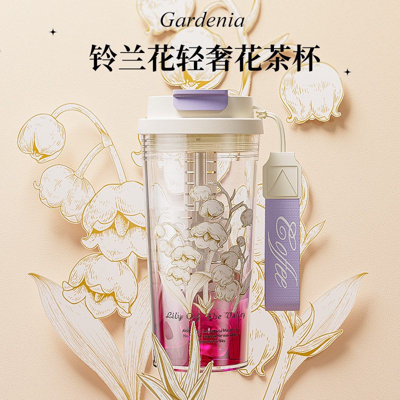 贝纳特女生塑料中式双饮水杯图片