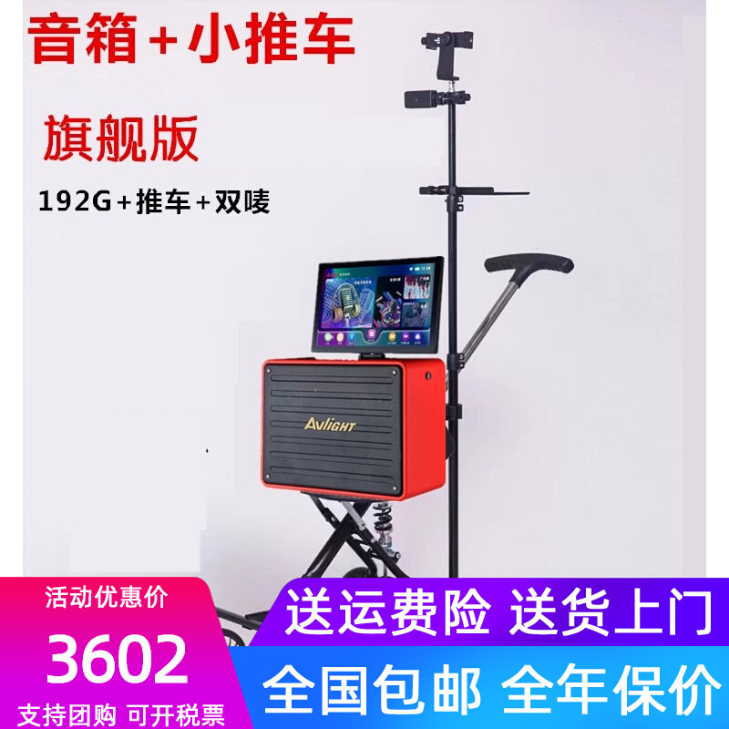 爱浪D70户外广场舞台移动背包视机蓝牙音响频音箱ktv点歌k歌一体