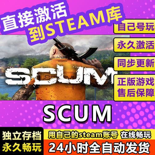 SCUM单机游戏 steam 全球区激活码永久入库国区cdkey 全DLC电脑