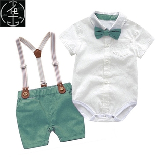 Baby Boy Clothes Summer Gentleman Birthday Suits Newborn Par