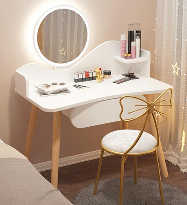 Nordic dressing table bedroom fashion dresser Light Mirror