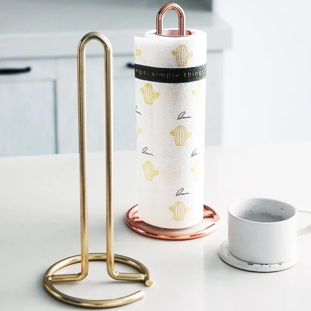 Kitchen Roll Paper Towel Holder Bathroom Tissue Stand Rose G