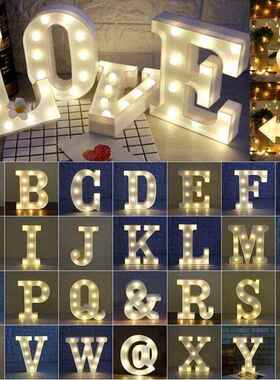 Alphabet 26 Letters Lights LED Light Up White Warm Marquee