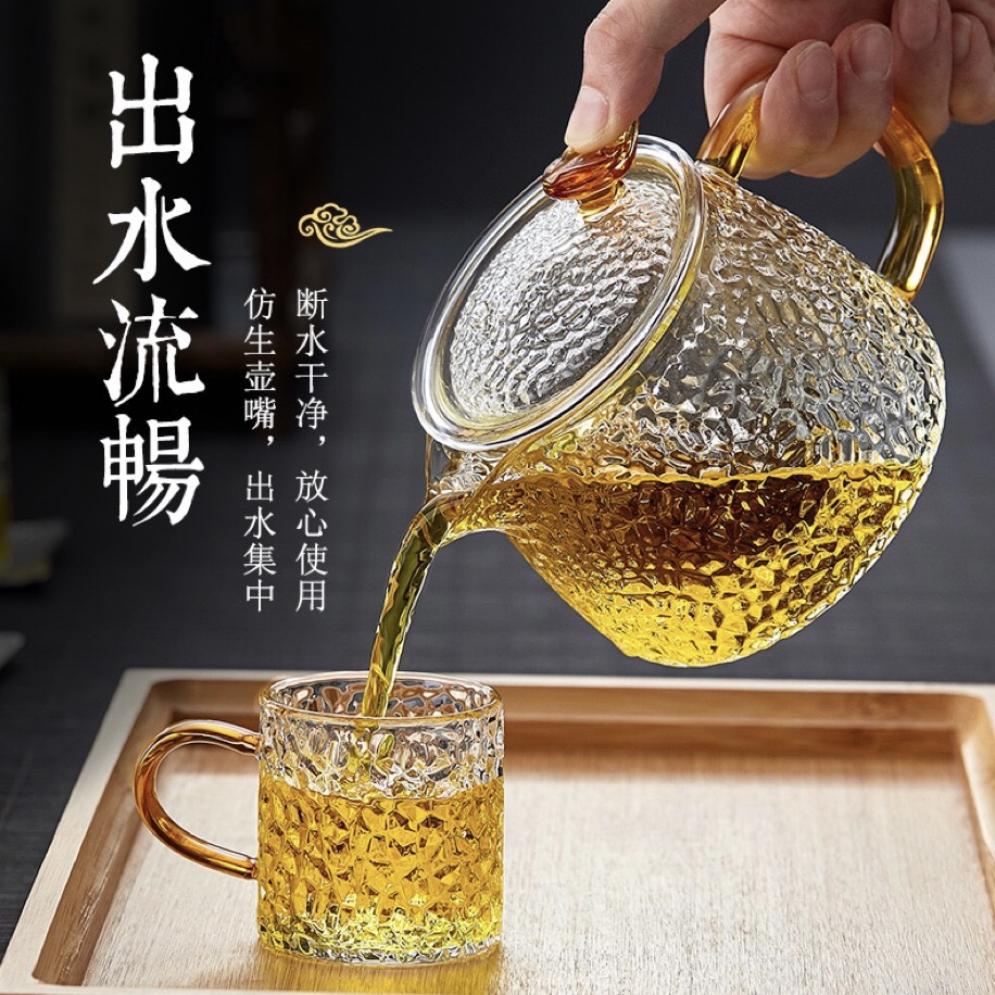 日式茶壶耐高温玻璃泡茶壶过滤耐热茶具套装电陶炉煮茶器家用单壶