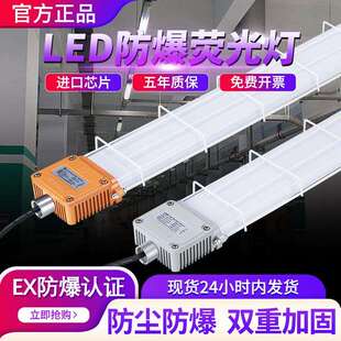 led防爆荧光灯车间管仓库厂房照明灯1.2m单管双管防爆灯