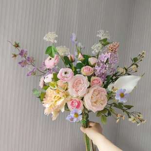 M336公主手札花束见面花束客厅家居样板间摆设仿真花绢花