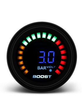 汽车改装增压表12V2寸52mmBAR旋钮式塑料安装通用增压表