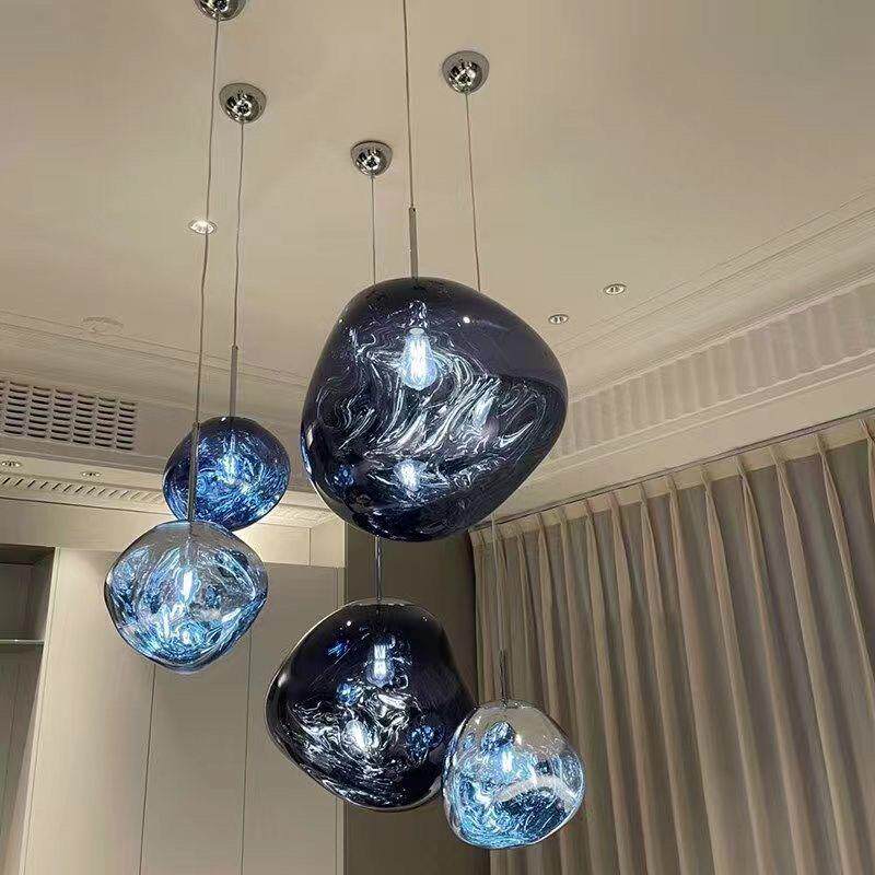 工业风熔岩灯餐厅吧台民宿服装店商场装饰灯卧室床头玻璃吊灯