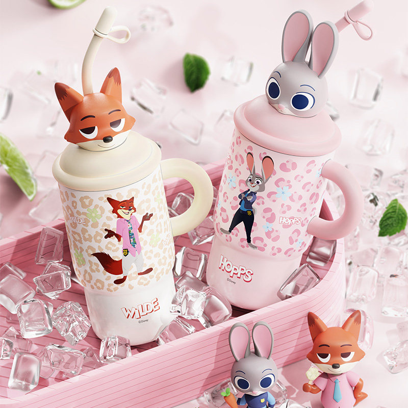 艾可思迪士尼疯狂动物城保温水杯女士高颜值大容量保冷保温车载杯,餐饮具,保冷/保温杯,淘宝优惠券,粉丝福利购,淘宝优惠卷