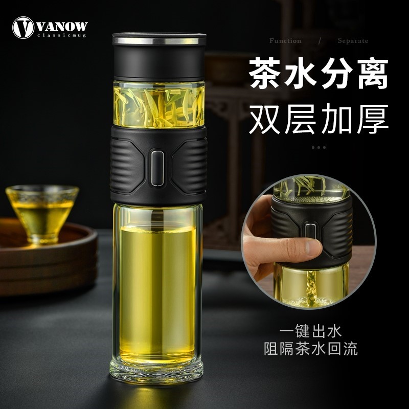 双层玻璃杯泡茶杯高档隔热透明图片