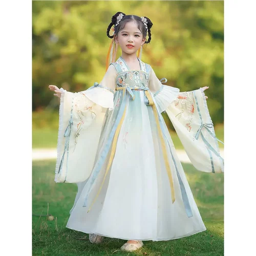 汉服女童春秋新款中超仙古风公主
