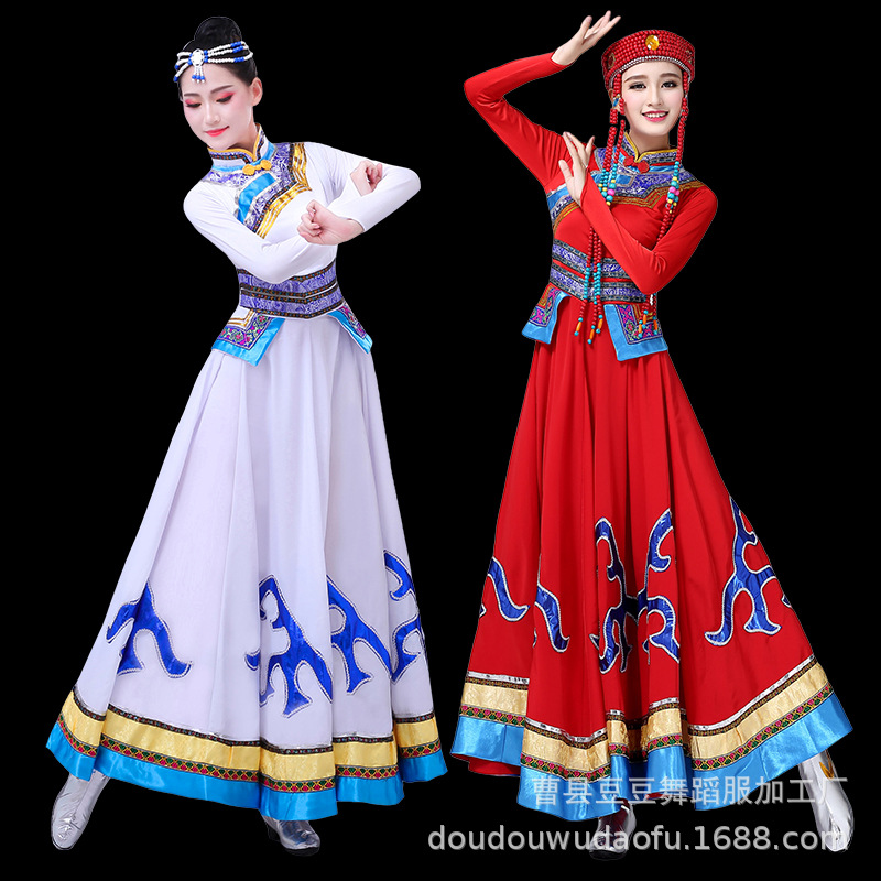 新款蒙古族演出服女成人内蒙古