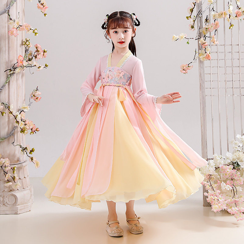 儿童汉服秋装复古襦裙女中大童