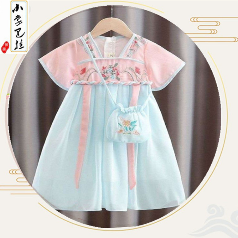 女童汉服夏季童装连衣裙新款古装