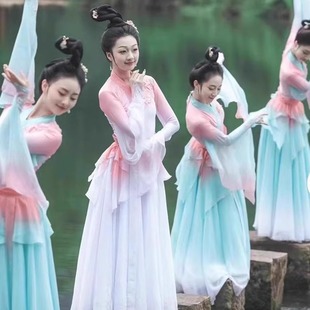 唤鱼清歌古典舞演出服女飘逸桃李杯剧目艺考裙舞蹈服醉清波舞蹈服