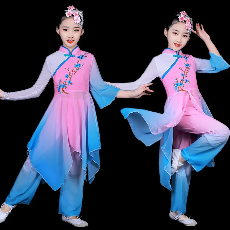 万疆儿童古典舞演出服中飘逸