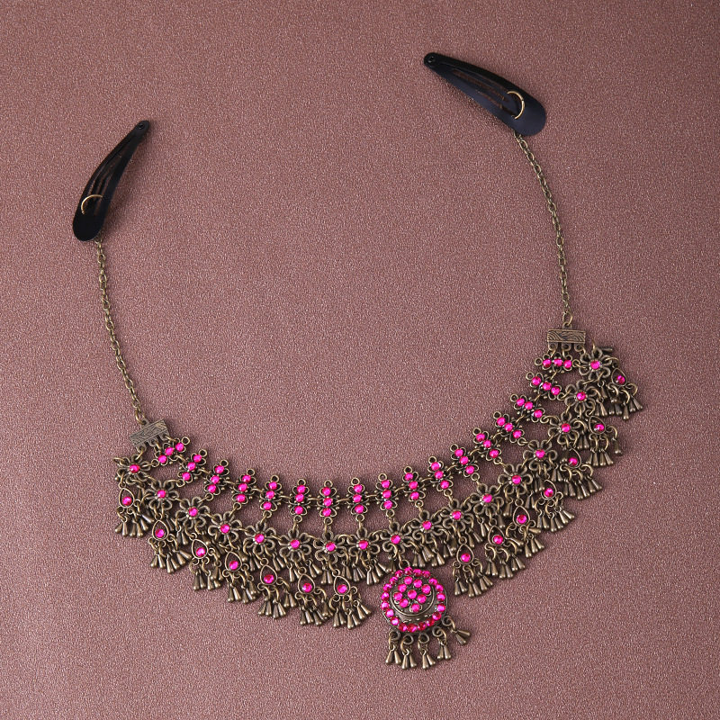 紫萱唐嫣同款头饰流苏额头链女异域风情发饰品复古额饰古风眉心坠