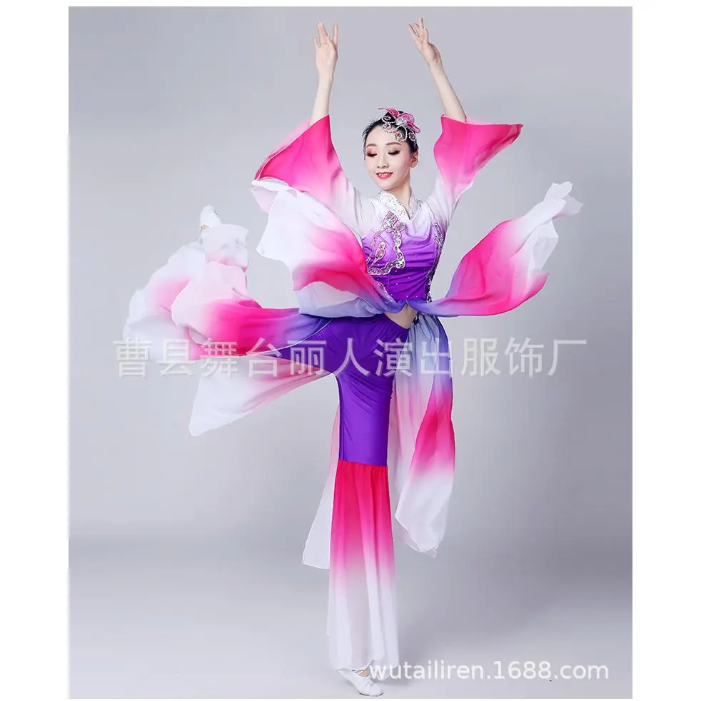 古典舞演出服装女成人飘逸扇子